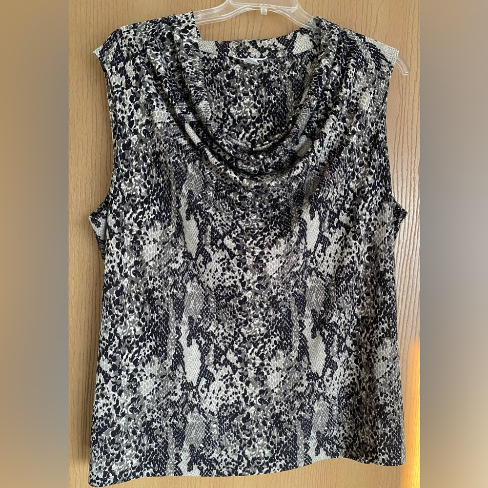 Kenneth Cole Snakeskin Sleeveless Top - Plus Size 3X